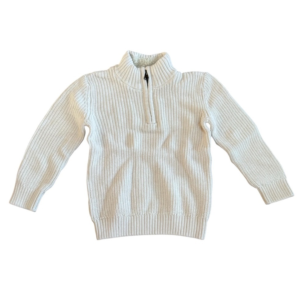 NWT The Children’s Place Sherpa Lined Knit Half-Zip Sweater – Size 3T